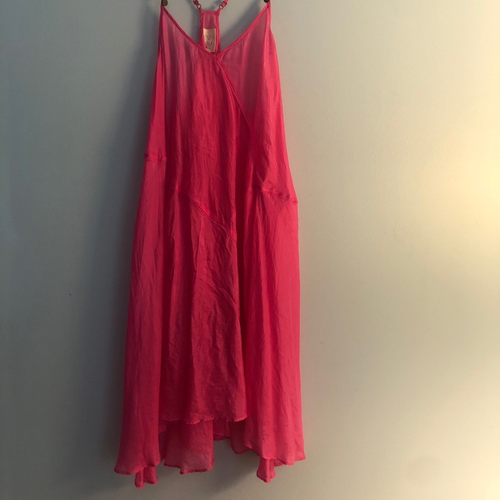 By Eloise Pink 100% Silk Dress